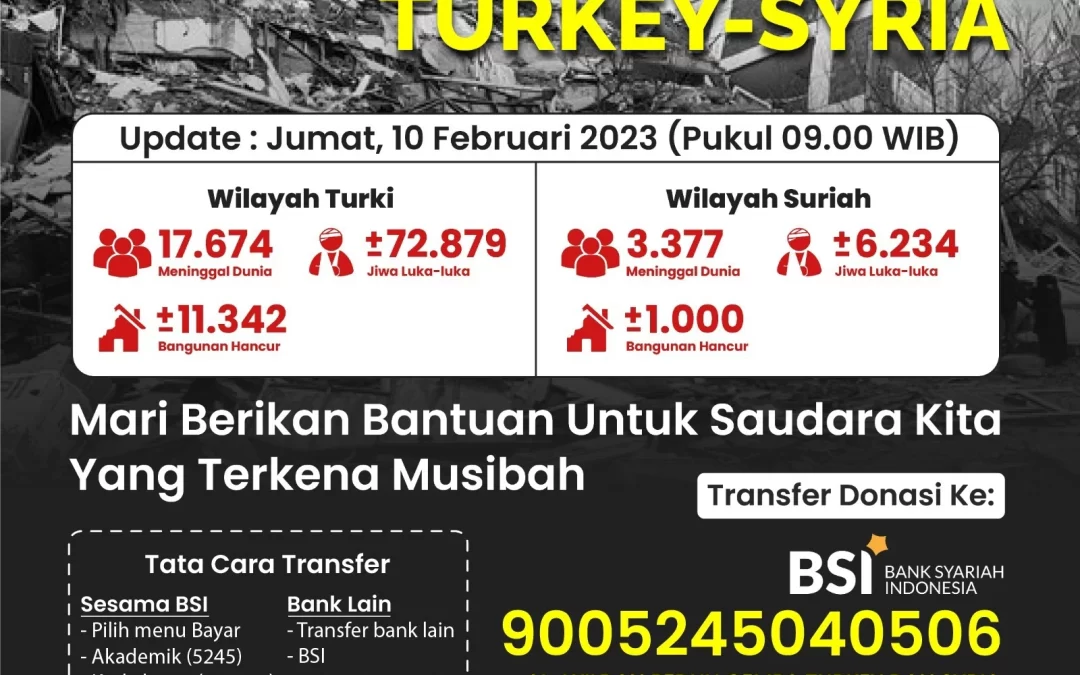 AL-WILDAN PEDULI GEMPA TURKEY – SYRIA