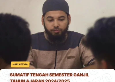 Mid-term Exam (STS) for the School Year 2024/2025 Odd Semester in AL-WILDAN ISLAMIC SCHOOL