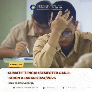Mid-term Exam (STS) for the School Year 2024/2025 Odd Semester in AL-WILDAN ISLAMIC SCHOOL