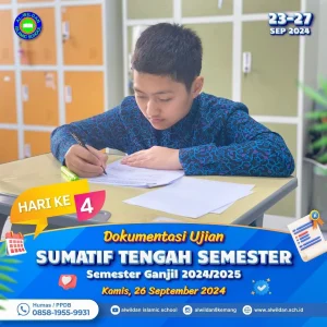 Mid-term Exam (STS) for the School Year 2024/2025 Odd Semester in AL-WILDAN ISLAMIC SCHOOL