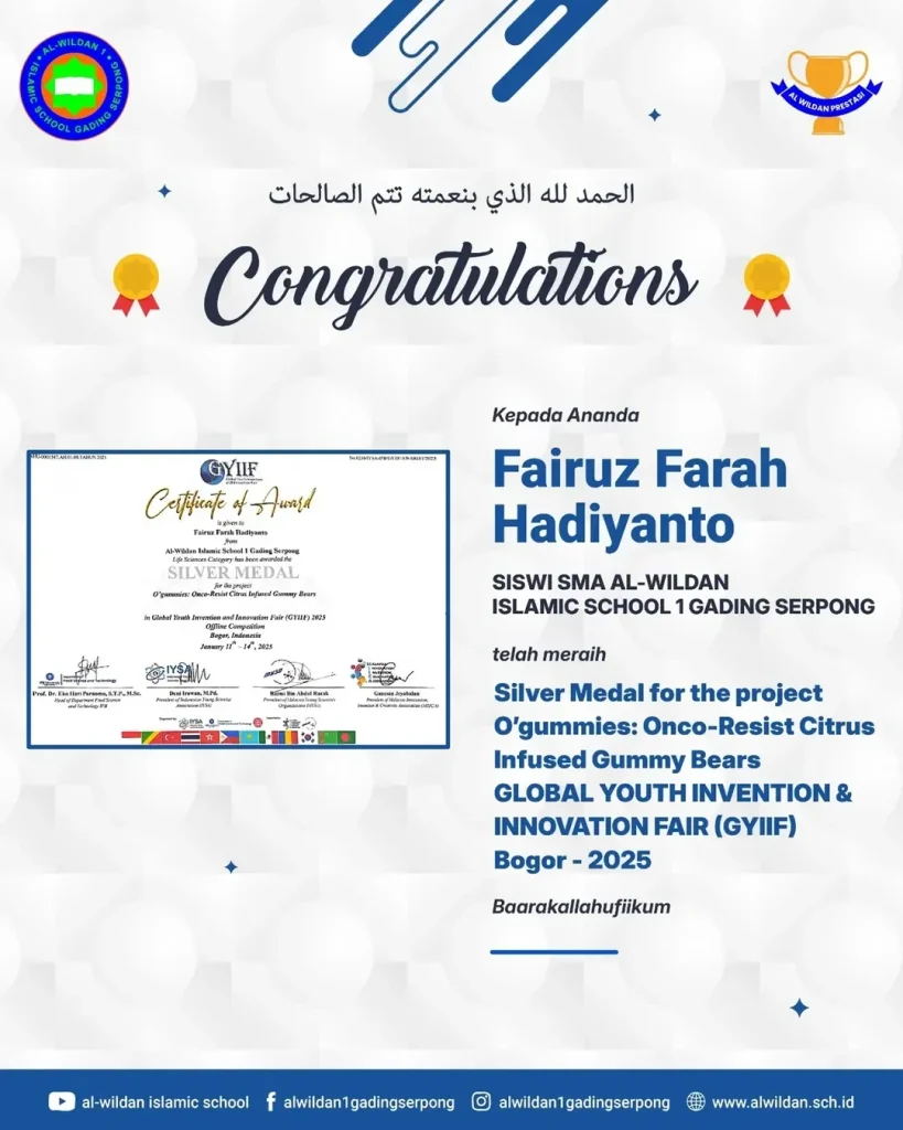 فاز Gading Serpong في المعرض العالمي لاختراع وابتكار الشباب ٢٠٢٥ (GYIIF 2025)