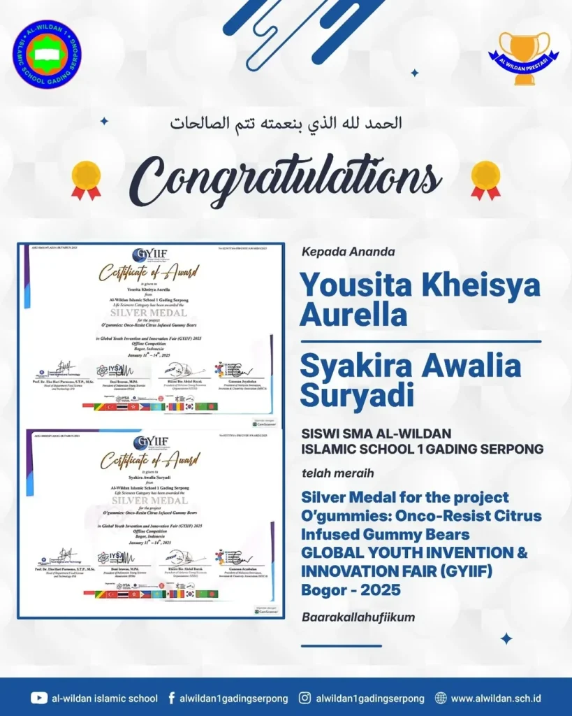 فاز Gading Serpong في المعرض العالمي لاختراع وابتكار الشباب ٢٠٢٥ (GYIIF 2025)